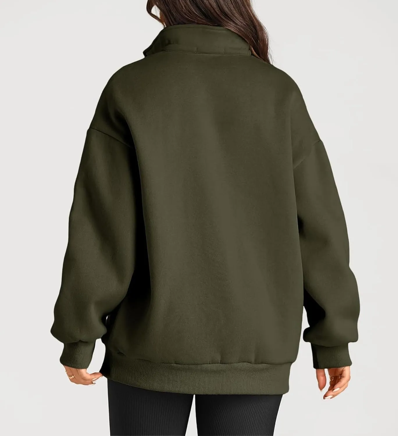 Womens Oversized Sweatshirts Fall Fashion Hoodies Half Zip Pullover Long Sleeve Shirts Clothes Outfits