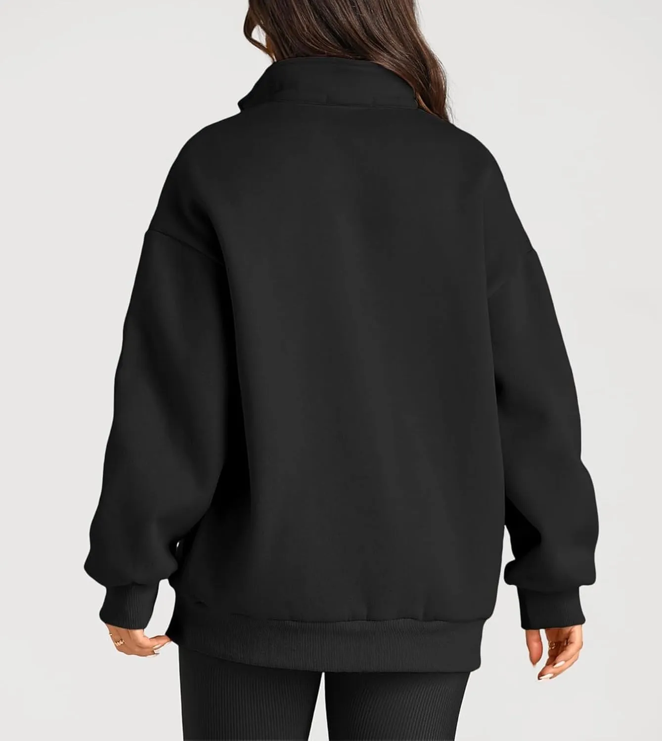 Womens Oversized Sweatshirts Fall Fashion Hoodies Half Zip Pullover Long Sleeve Shirts Clothes Outfits