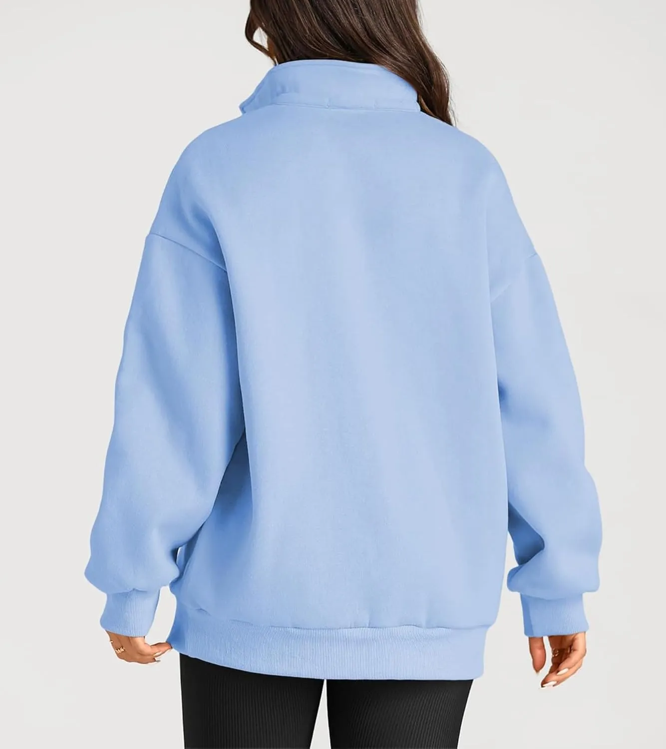 Womens Oversized Sweatshirts Fall Fashion Hoodies Half Zip Pullover Long Sleeve Shirts Clothes Outfits