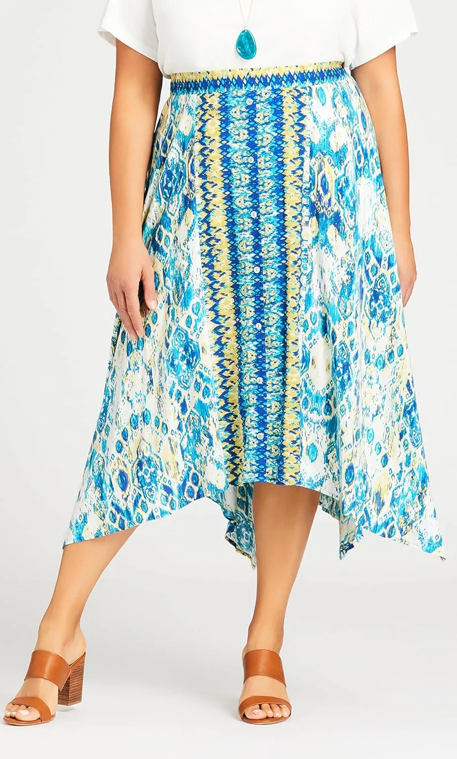 Women's Plus Size Skirt-Jess Hanky Hem
