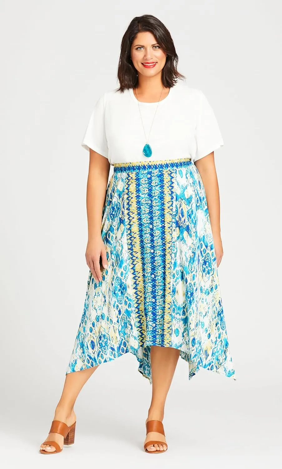 Women's Plus Size Skirt-Jess Hanky Hem