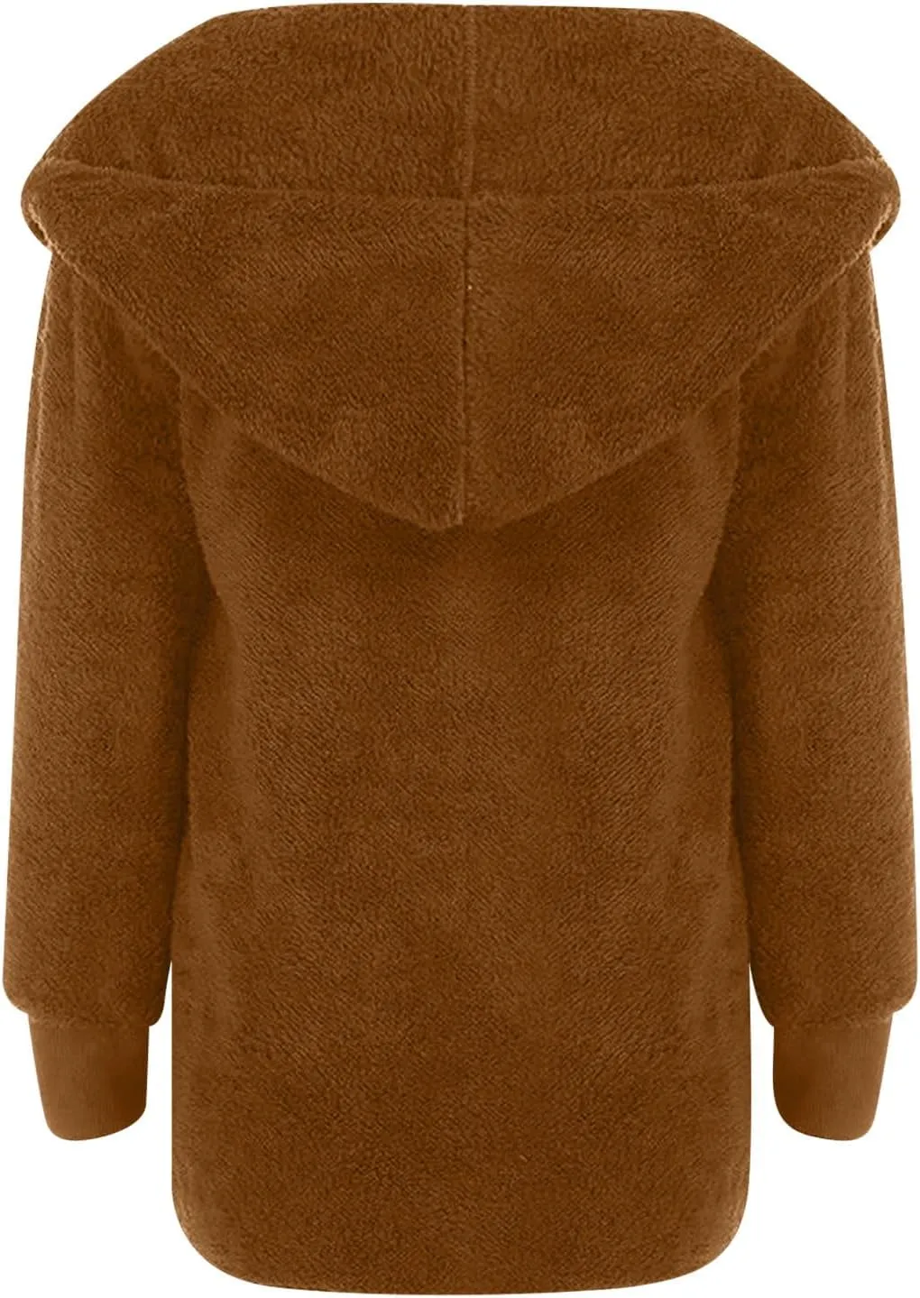 Womens Sherpa Jacket Comfy Fleece Hoodies Fuzzy Jacket Oversized Open Front Cardigan Teddy Coat Outerwear with Pocket