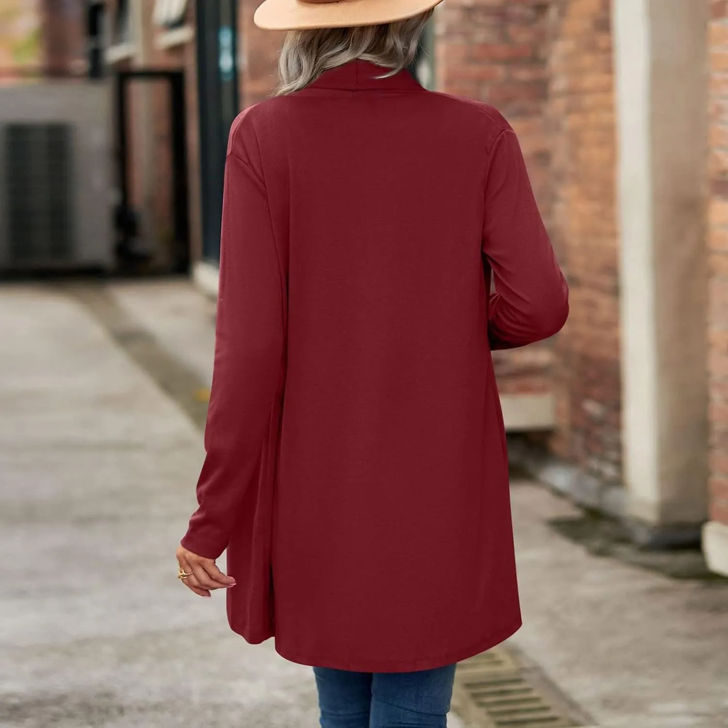 Womens Stripped Cardigan Womens Open Front Cardigan Long Sleeve Knit Sweater Outwear Stylish Loose Sweaters with