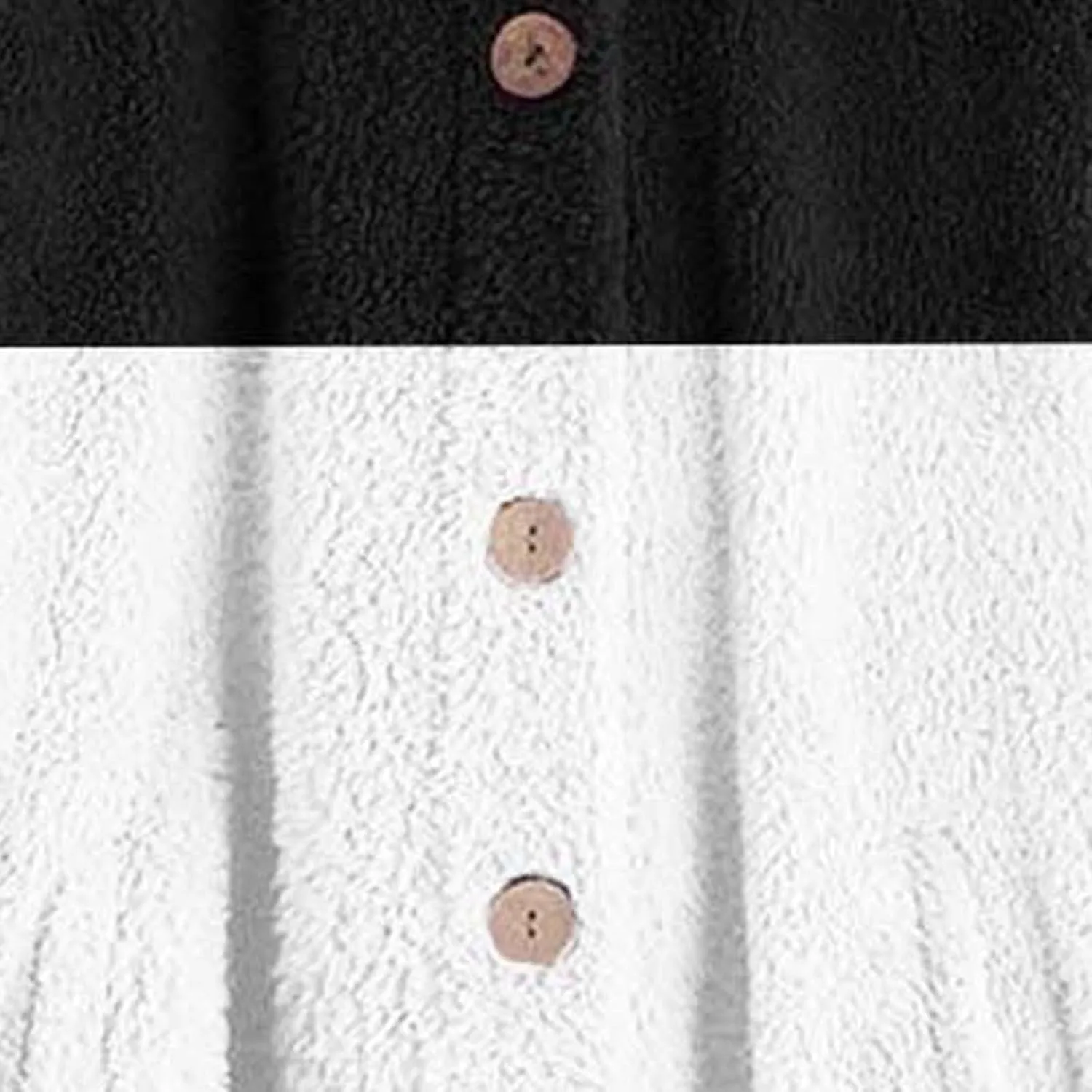 Womens Winter Jacket Coats Button Hem Plus Size Hoodie Top Sweater Blouse Thermal Sweatshirt Outerwear Women Winter