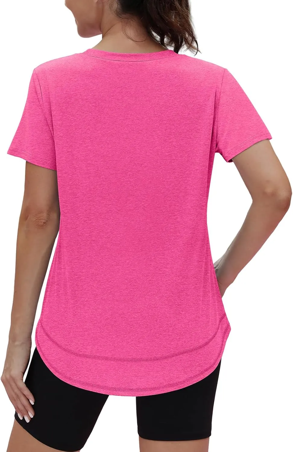 Womens Workout Tops Short Sleeve Shirts with Sun Protection Trendy Spring Summer Outfits S-3XL