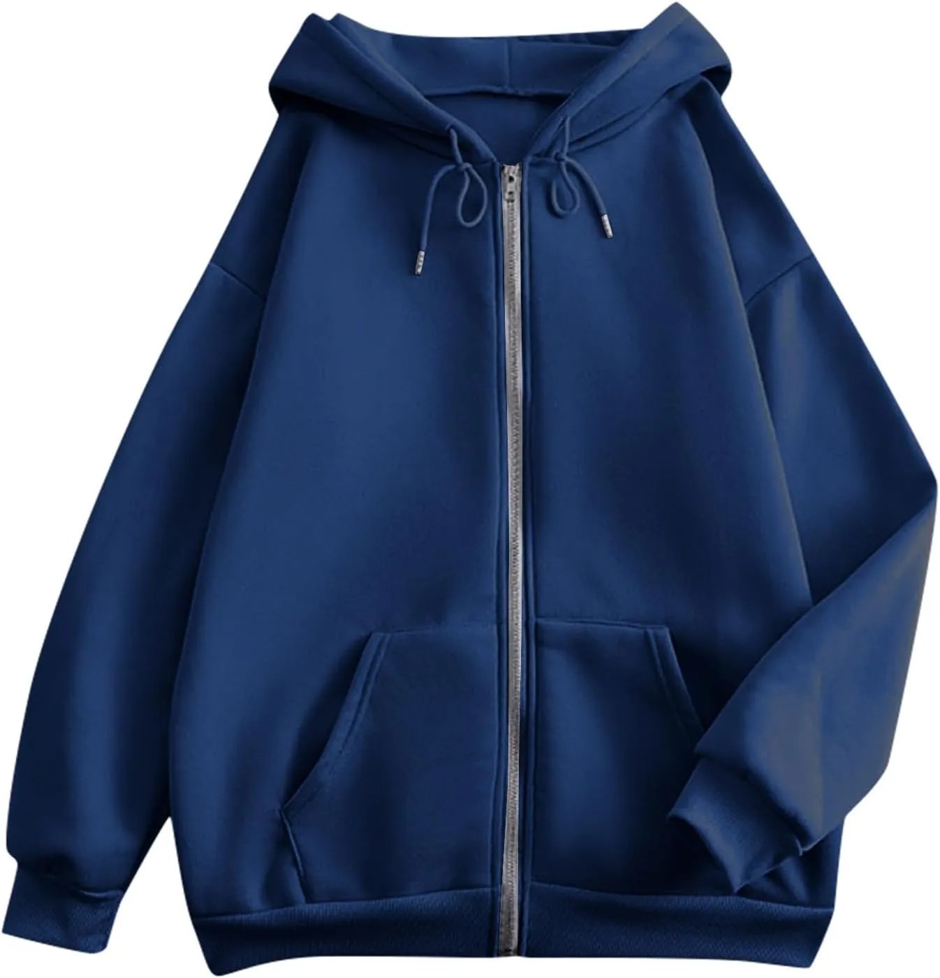 Womens Zip Up Hoodies Long Sleeve Oversized Sweatshirts Y2K Jacket with Pockets 2025 Fall Fashion Clothes
