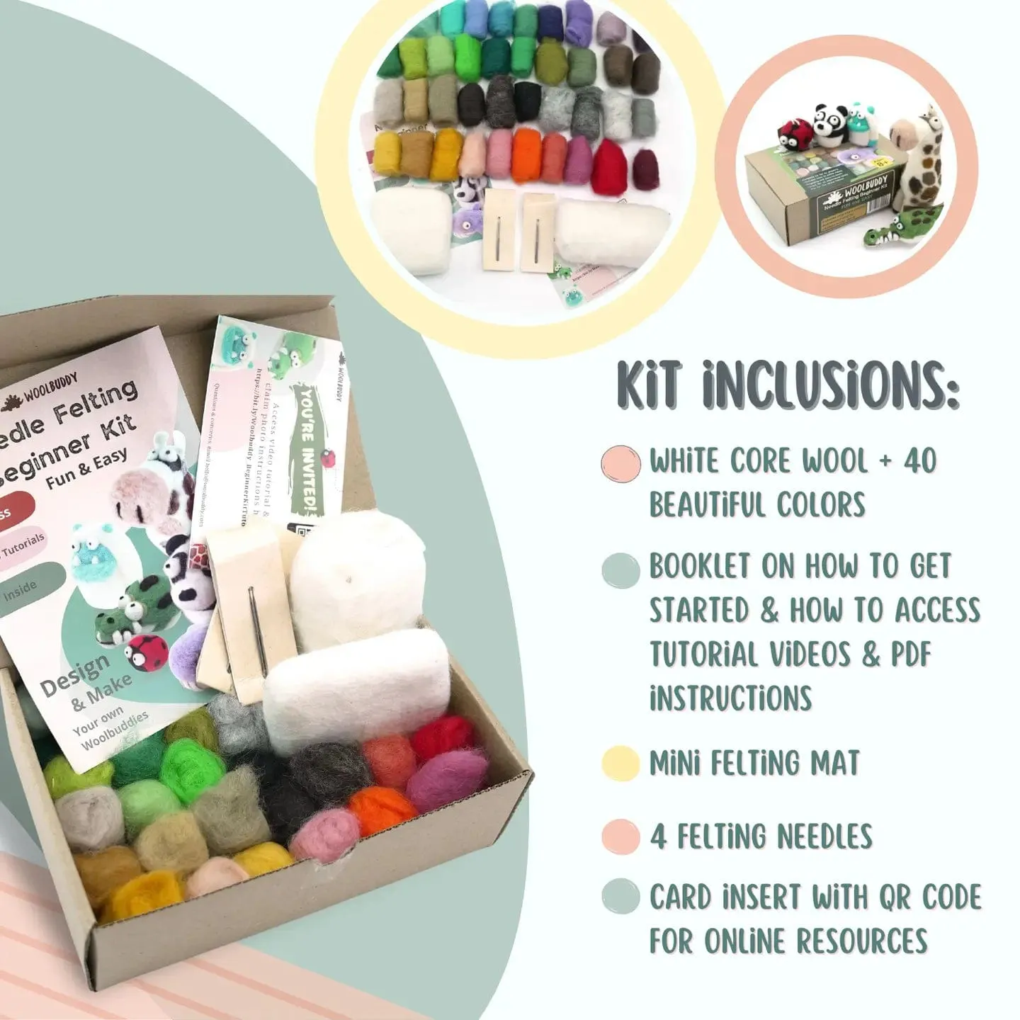 Woolbuddy Needle Felting Beginner Kit