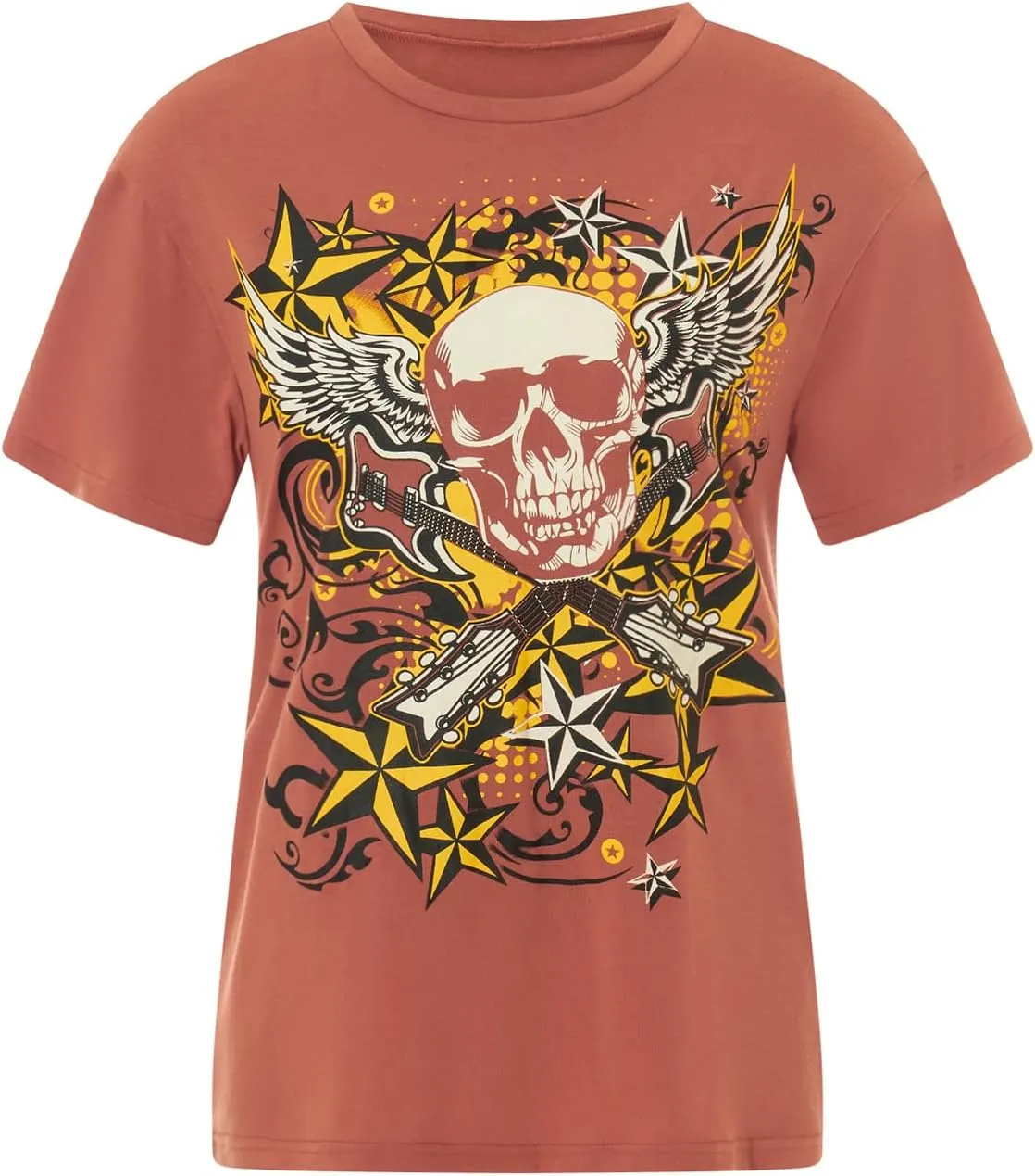 Y2K Grunge Graphic Tees for Women Short Sleeve Goth Top Aesthetic Fairy Grunge T Shirt E Girl Vintage Gothic Tees