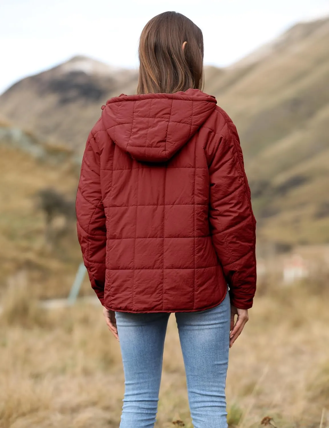 Yidarer Women's Lightweight Pullover Puffer Jacket Hooded Oversized Warm Quilted Padded Hoodies Coat