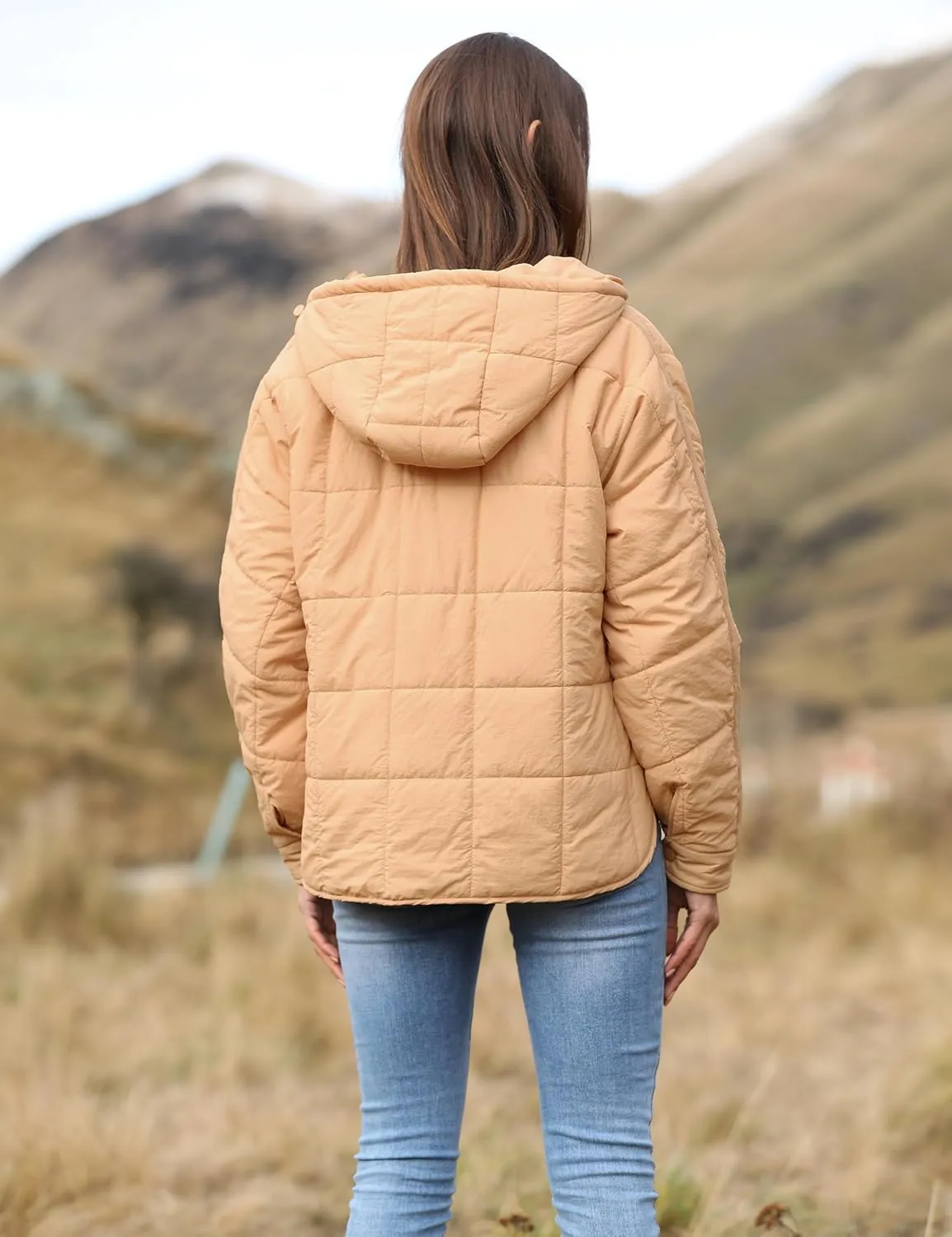 Yidarer Women's Lightweight Pullover Puffer Jacket Hooded Oversized Warm Quilted Padded Hoodies Coat