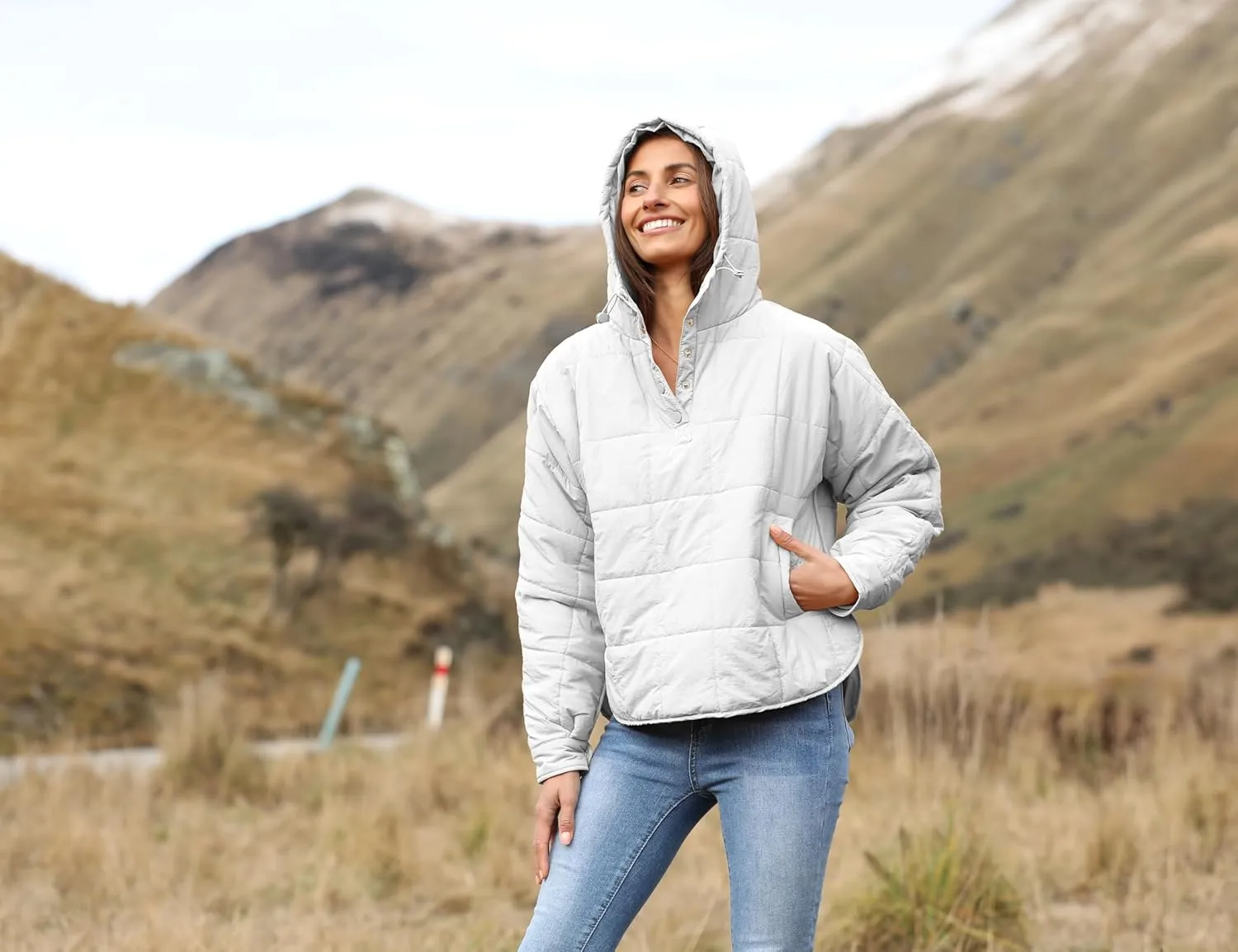 Yidarer Women's Lightweight Pullover Puffer Jacket Hooded Oversized Warm Quilted Padded Hoodies Coat