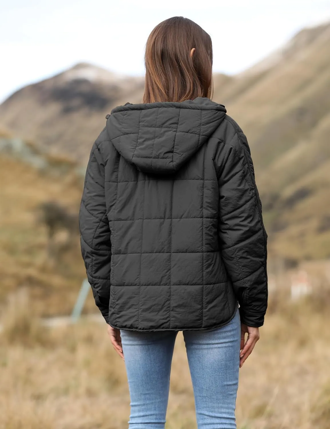Yidarer Women's Lightweight Pullover Puffer Jacket Hooded Oversized Warm Quilted Padded Hoodies Coat