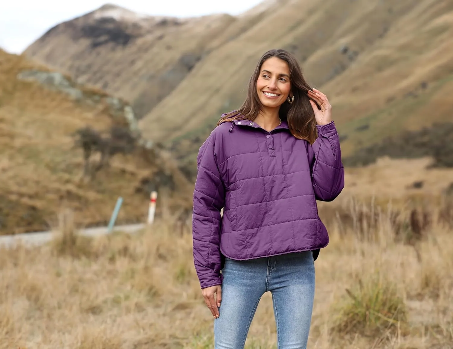 Yidarer Women's Lightweight Pullover Puffer Jacket Hooded Oversized Warm Quilted Padded Hoodies Coat