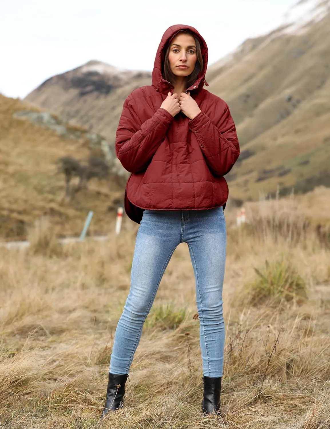 Yidarer Women's Lightweight Pullover Puffer Jacket Hooded Oversized Warm Quilted Padded Hoodies Coat
