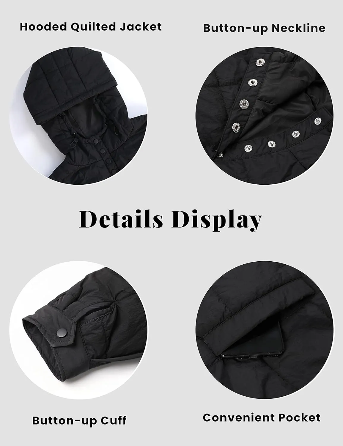 Yidarer Women's Lightweight Pullover Puffer Jacket Hooded Oversized Warm Quilted Padded Hoodies Coat