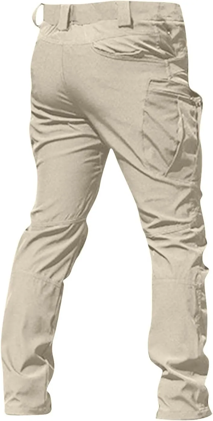 Ymosrh Men's Stretch City Special Service Pants - Military Fan Ix7 Multi Pocket Overalls