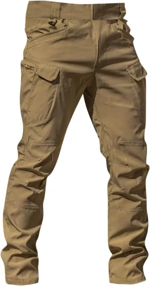 Ymosrh Men's Stretch City Special Service Pants - Military Fan Ix7 Multi Pocket Overalls