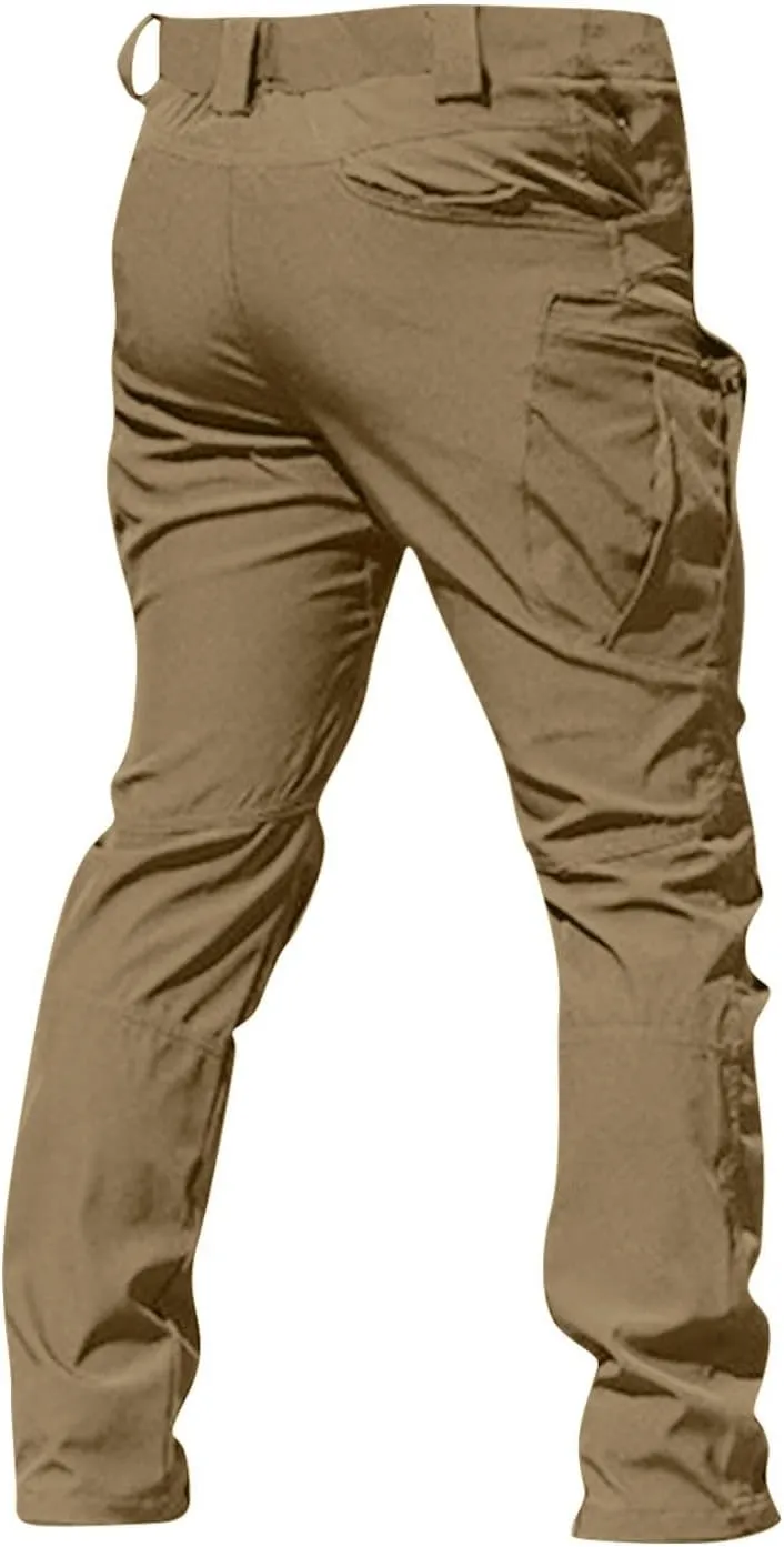 Ymosrh Men's Stretch City Special Service Pants - Military Fan Ix7 Multi Pocket Overalls