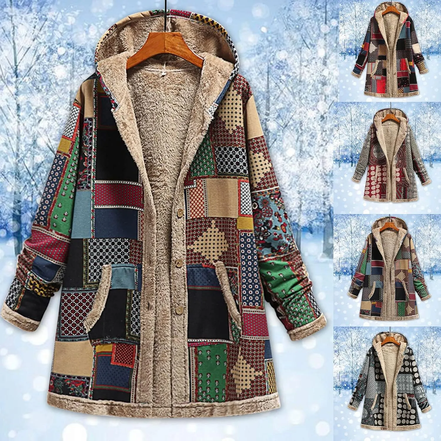 YRAETENM Oversized Sherpa Pullover Hoodie for Women Fuzzy Fleece Long Sleeve Sweatshirts Winter Warm Fluffy Coat With Pockets