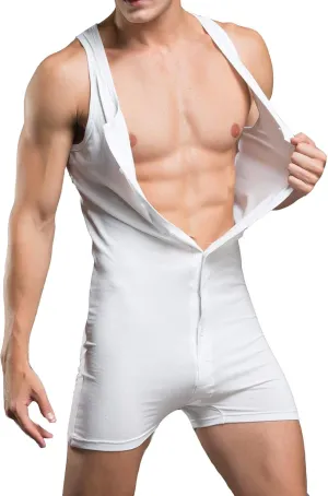 YUFEIDA Men's Athletic Supporters One Piece Bodysuit Cotton Jumpsuit Slim Fit Active Base Layers Singlet Leotard