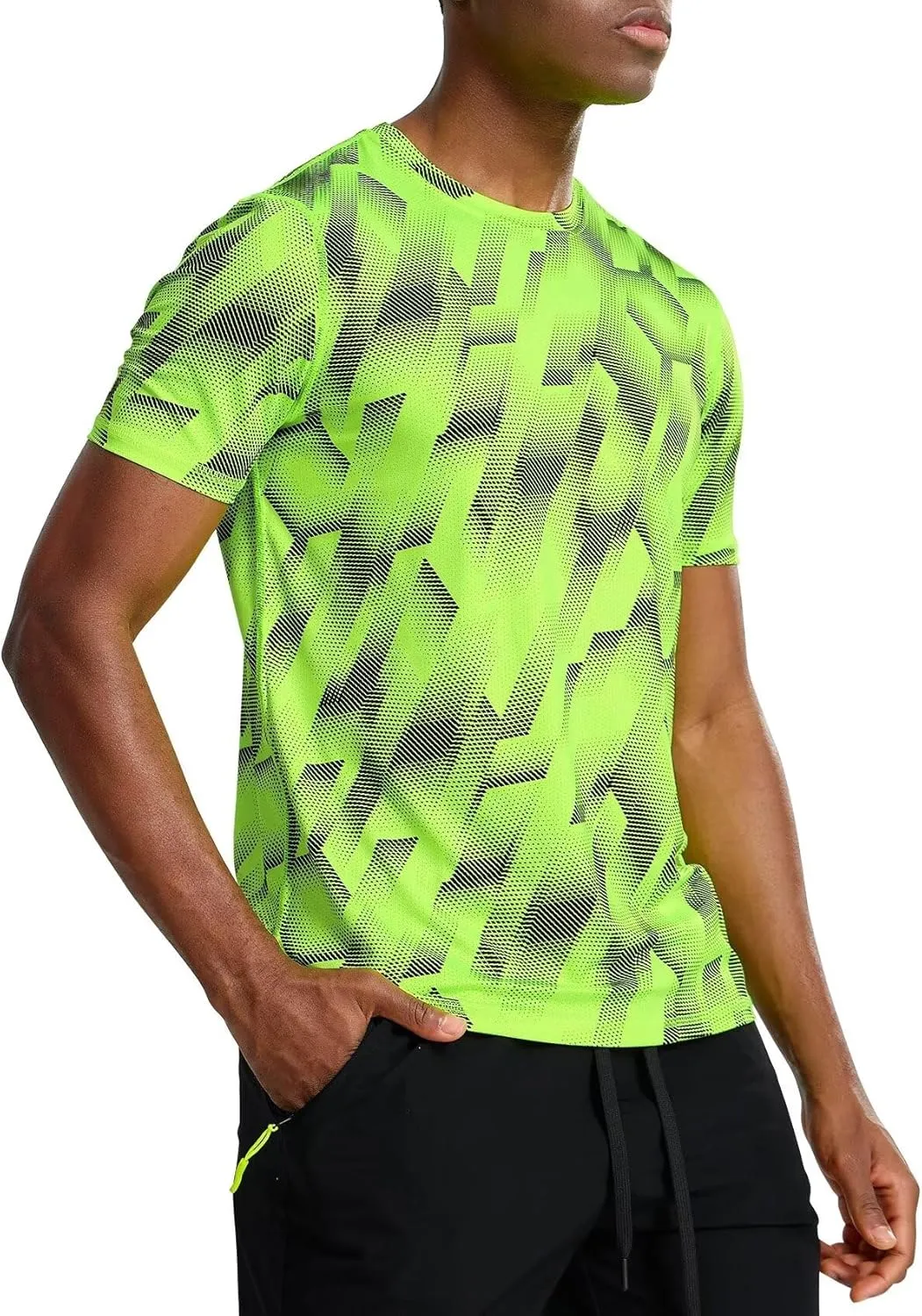 Zengjo Workout Shirts for Men Quick Dry-Moisture Wicking Gym Running Athletic T-Shirts Short Sleeve Fitted Tee