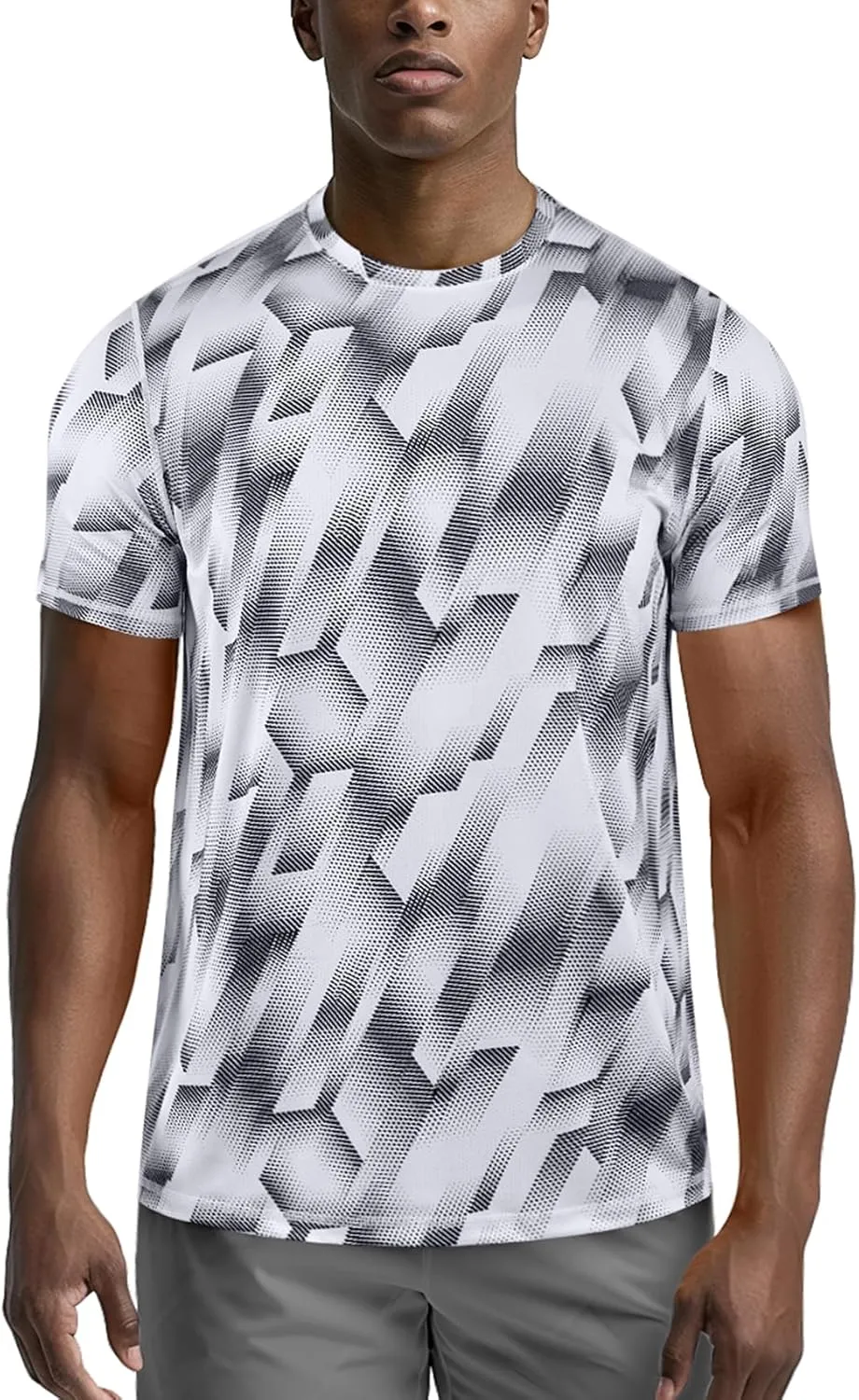 Zengjo Workout Shirts for Men Quick Dry-Moisture Wicking Gym Running Athletic T-Shirts Short Sleeve Fitted Tee