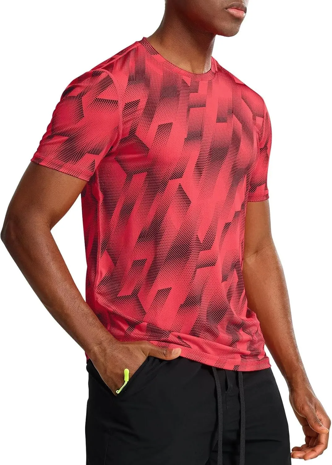 Zengjo Workout Shirts for Men Quick Dry-Moisture Wicking Gym Running Athletic T-Shirts Short Sleeve Fitted Tee