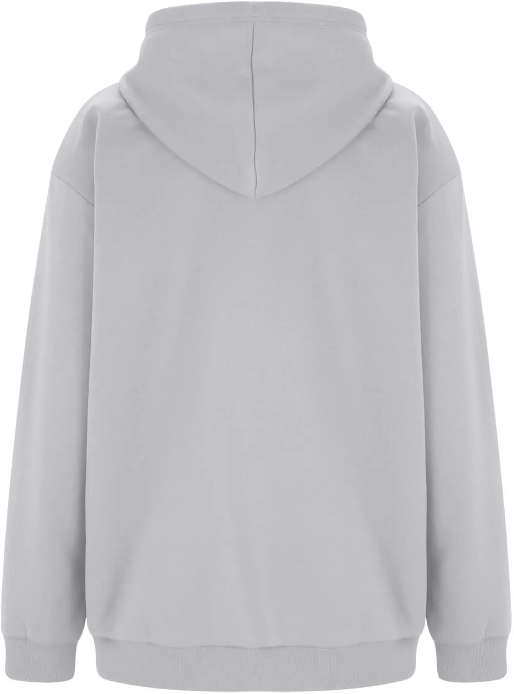 Zip Up Hoodie Women Fleece Oversized Sweatshirt Hoodies Casual Drawstring Hooded Sports Sweat Jackets with Pockets